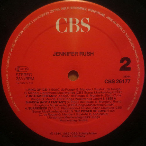 Jennifer Rush : Jennifer Rush (LP, Album, Club)