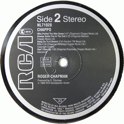 Roger Chapman : Chappo (LP, Album, RE)