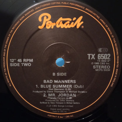 Bad Manners : Blue Summer (Remix) (12")