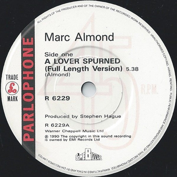 Marc Almond : A Lover Spurned (7", Single)