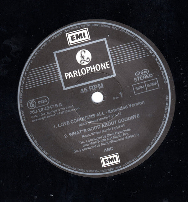 ABC : Love Conquers All (12", Single)