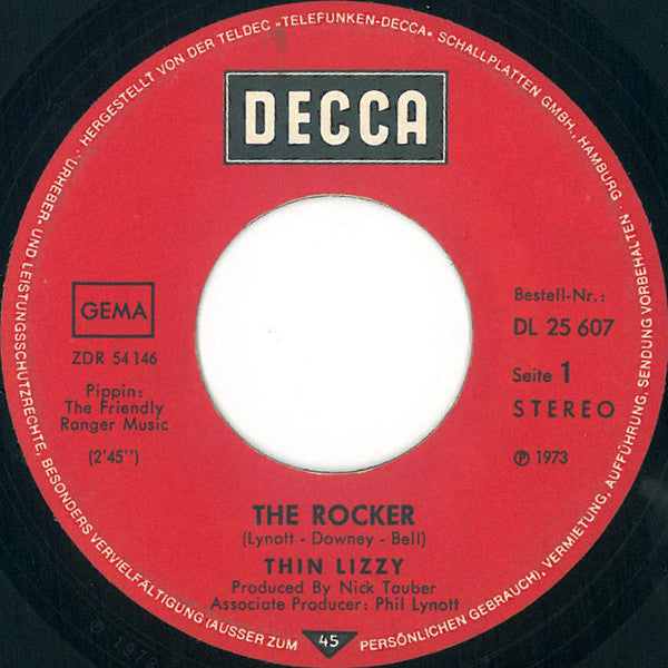 Thin Lizzy : The Rocker (7", Single)