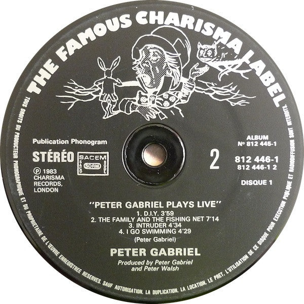 Peter Gabriel : Plays Live (2xLP, Album)