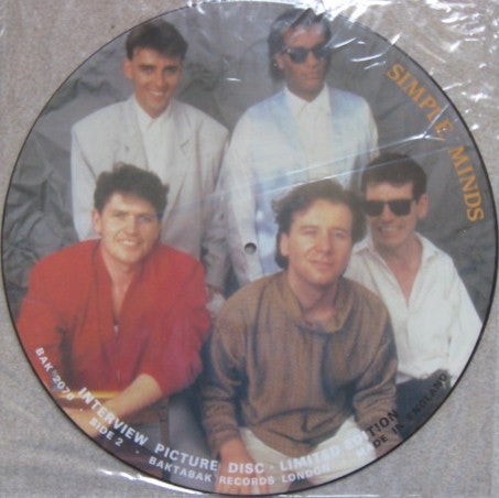 Simple Minds : Interview Picture Disc - Limited Edition (LP, Ltd, Pic, Unofficial)