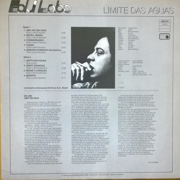 Edu Lobo : Limite Das Aguas (LP, Album)