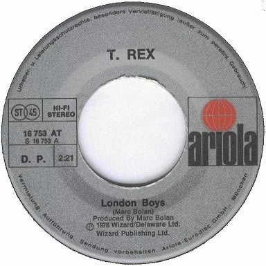 T. Rex : London Boys (7", Single)