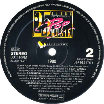 Various : 25 Jahre Internationale Popmusik 1980 (2xLP, Comp, Gat)