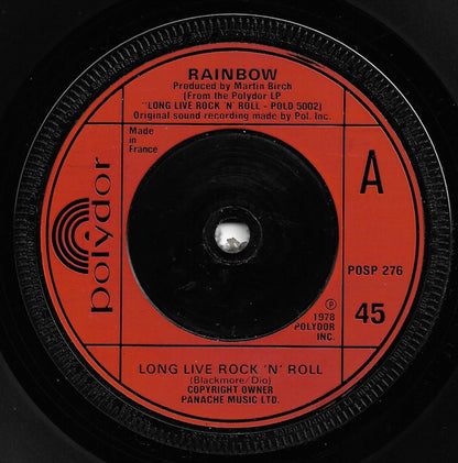 Rainbow : Long Live Rock 'N' Roll / Sensitive To Light (7", Single, RE)