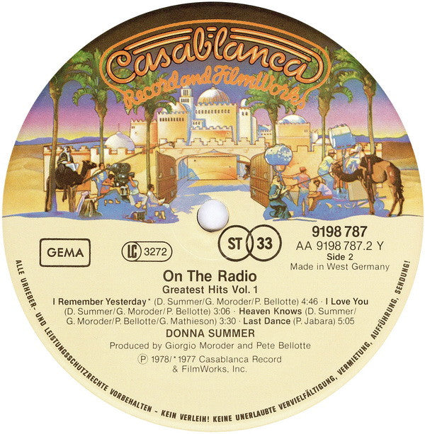 Donna Summer : On The Radio - Greatest Hits Volumes I & II (2xLP, Comp, P/Mixed, RE)
