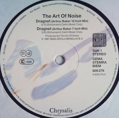 The Art Of Noise : Dragnet (12", Maxi)
