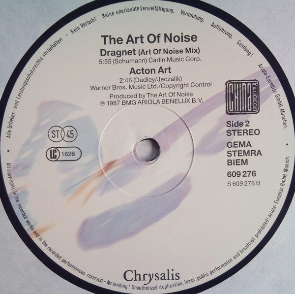 The Art Of Noise : Dragnet (12", Maxi)