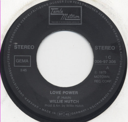 Willie Hutch : Love Power (7", Single)