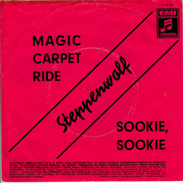Steppenwolf : Magic Carpet Ride / Sookie, Sookie (7", Single)