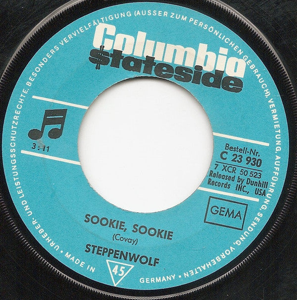 Steppenwolf : Magic Carpet Ride / Sookie, Sookie (7", Single)