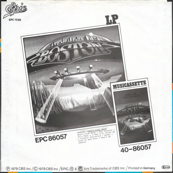Boston : Feelin' Satisfied (7", Single)