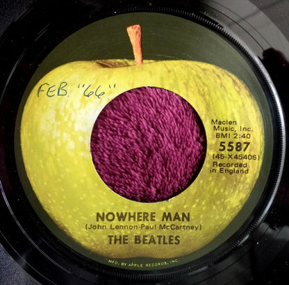 The Beatles : Nowhere Man (7", Single, Mono, RE, Los)