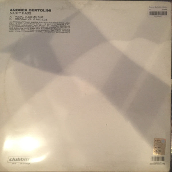 Andrea Bertolini : Nasty Bass (12")