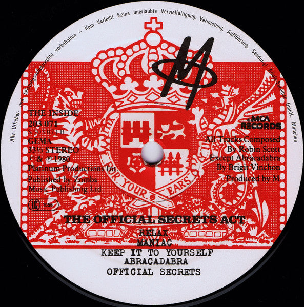 M (2) : The Official Secrets Act (LP, Album)