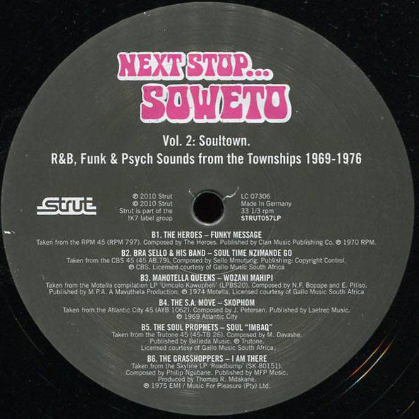 Various : Next Stop... Soweto Vol. 2 (Soul, Funk & Organ Grooves From The Townships 1969-1976) (2xLP, Comp)