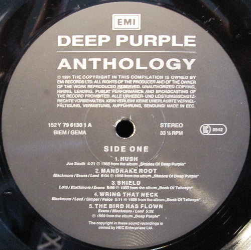 Deep Purple : Anthology (3xLP, Comp, RM)