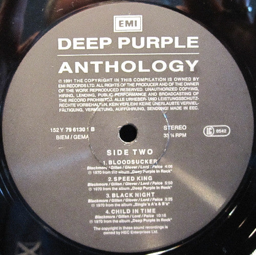 Deep Purple : Anthology (3xLP, Comp, RM)