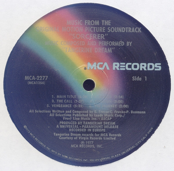Tangerine Dream : Music From The Original Motion Picture Soundtrack "Sorcerer" (LP, Album)