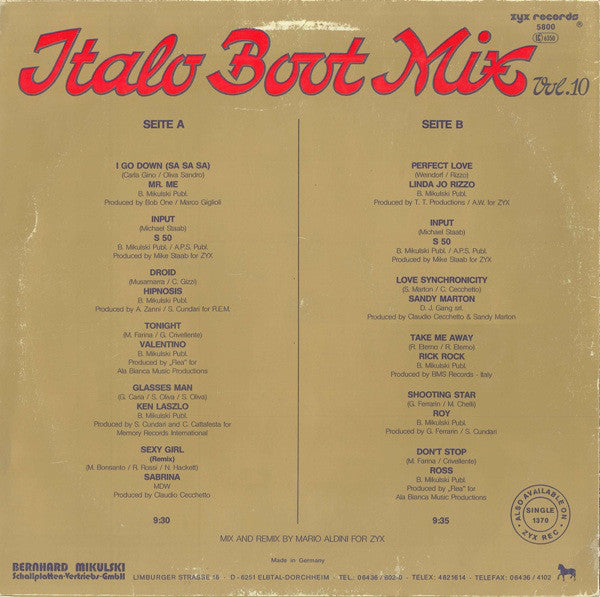 Various : Italo Boot Mix Vol. 10 (12", Maxi, Mixed)