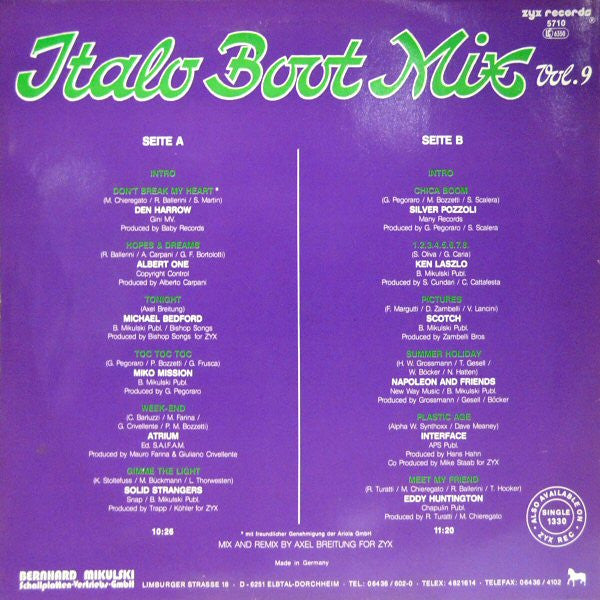 Various : Italo Boot Mix Vol. 9 (12", Maxi, Mixed)