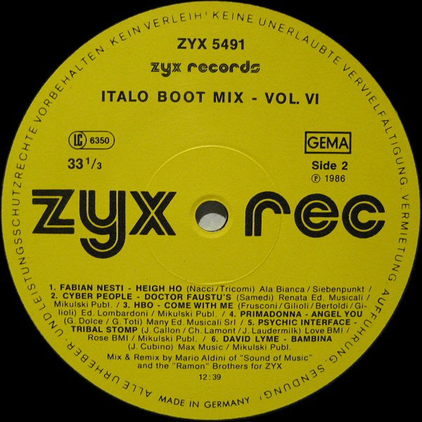 Various : Italo Boot Mix Vol. 6 (12", Mixed)