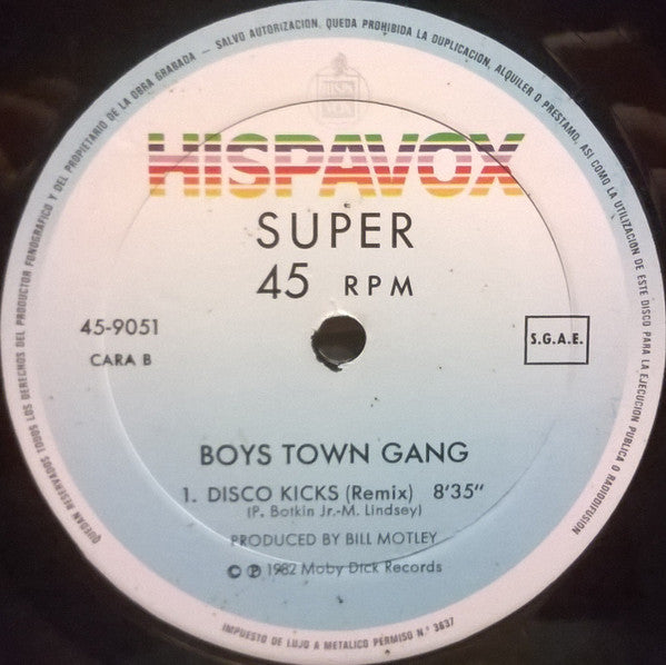 Boys Town Gang : Can't Take My Eyes Off You (12", Maxi)
