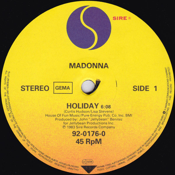 Madonna : Holiday (12", Maxi)