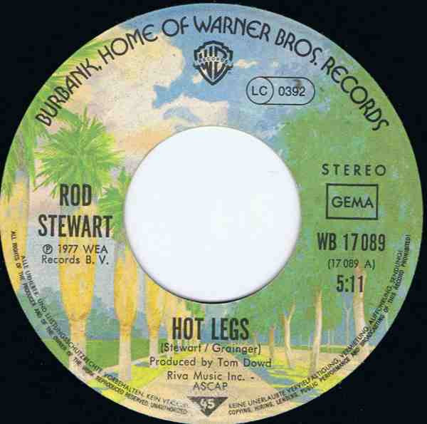 Rod Stewart : Hot Legs / I Was Only Joking (7", Single)