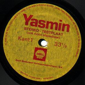 No Artist : Yasmin Stereo Testplaat (Flexi, 7")