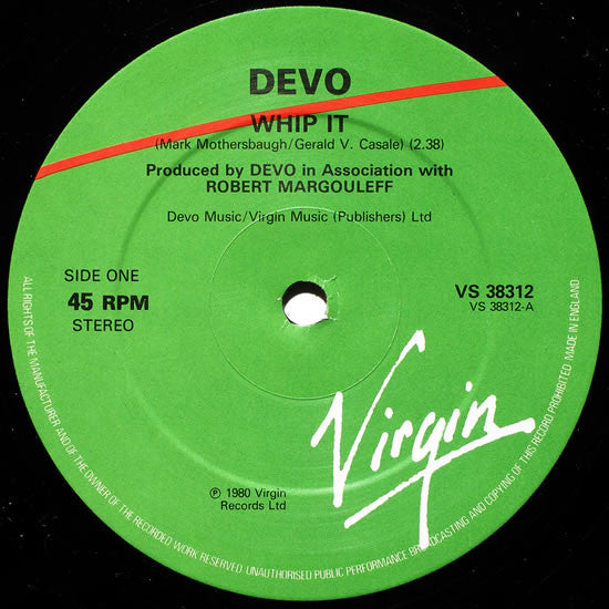 Devo : Whip It (12", Single)