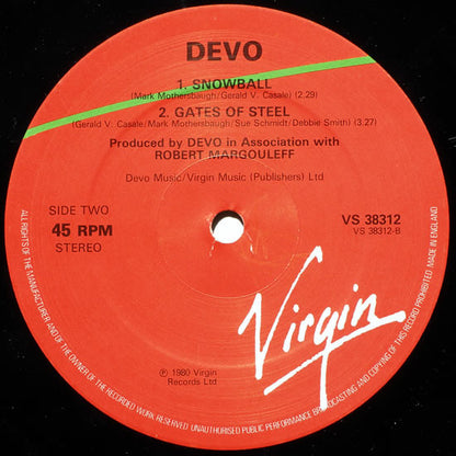 Devo : Whip It (12", Single)