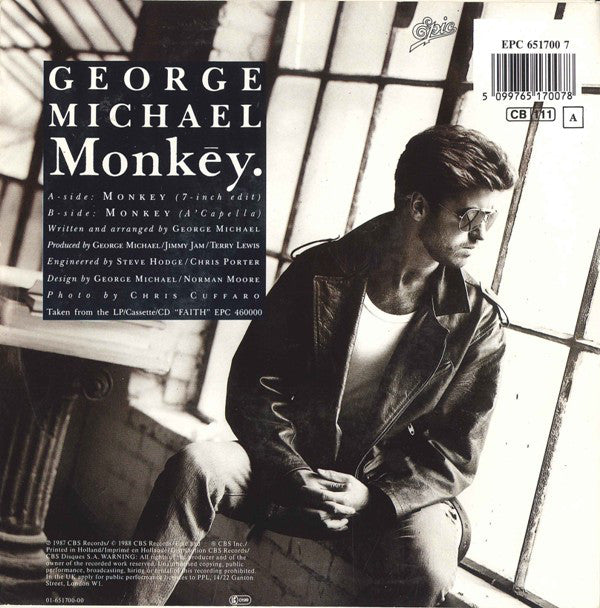 George Michael : Monkey (7", Single, Lar)