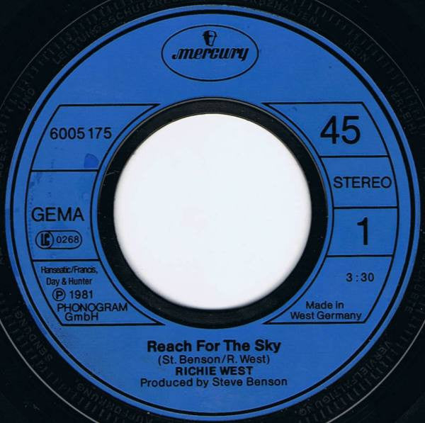 Richie West (2) : Reach For The Sky (7", Single)