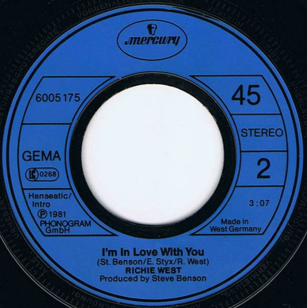 Richie West (2) : Reach For The Sky (7", Single)