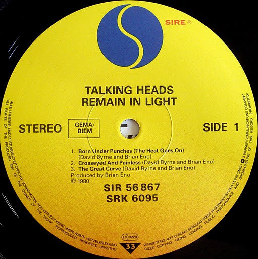 Talking Heads : Remain In Light (LP, Album, RE)
