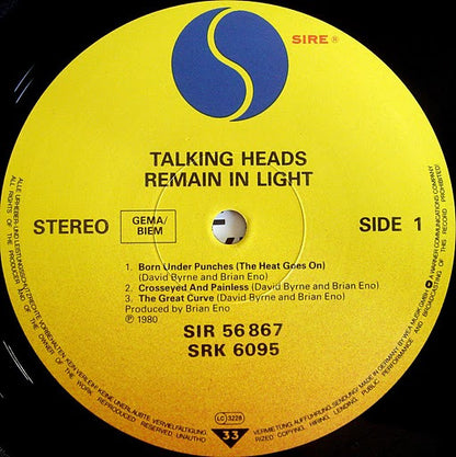 Talking Heads : Remain In Light (LP, Album, RE)