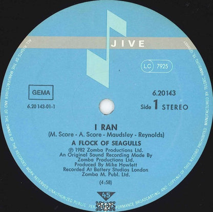 A Flock Of Seagulls : I Ran (12", Single)