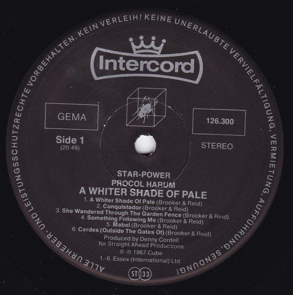 Procol Harum : A Whiter Shade Of Pale (LP, Album, RE)