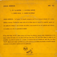 Amalia Mendoza : Tu Y La Mentira / La Ultima Canción / Puerta Falsa / Camino De Espinas (7", EP, Mono)