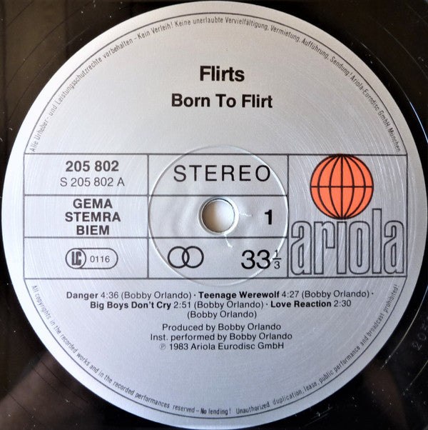 The Flirts : Born To Flirt (LP, Album)