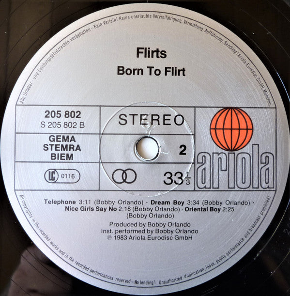 The Flirts : Born To Flirt (LP, Album)