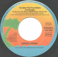Grace Jones : I've Seen That Face Before (Libertango) / Warm Leatherette (7", Single)