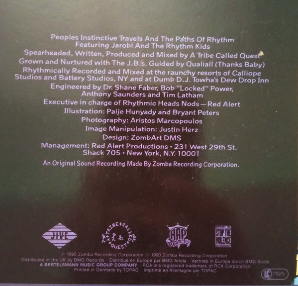 A Tribe Called Quest : People's Instinctive Travels And The Paths Of Rhythm (LP, Album)