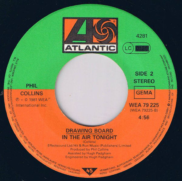 Phil Collins : If Leaving Me Is Easy (7", Single)