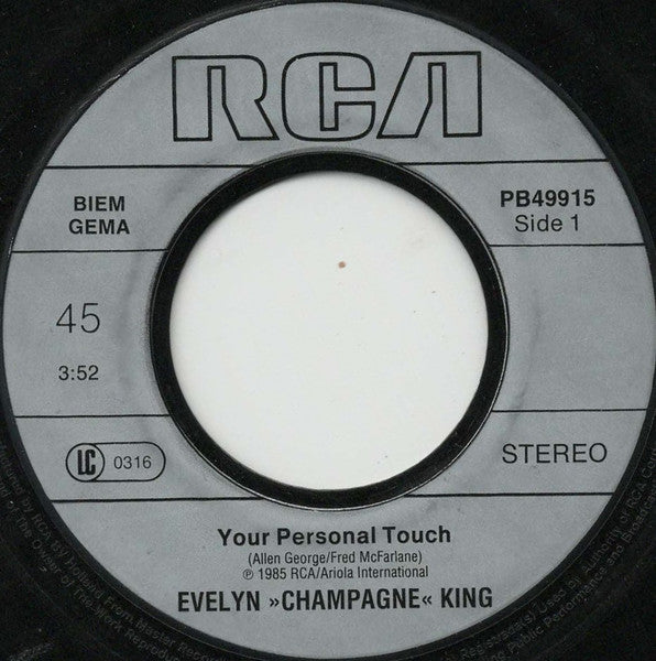 Evelyn "Champagne" King* : Your Personal Touch (7", Single, gre)