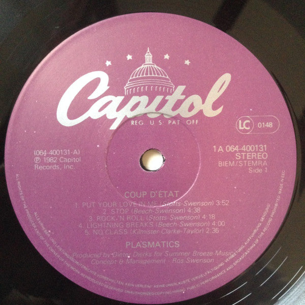 Plasmatics (2) : Coup D'État (LP, Album)